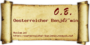 Oesterreicher Benjámin névjegykártya
